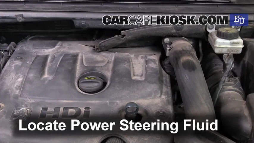 2008 Peugeot 307 XT HDi 2.0L 4 Cyl. Turbo Diesel Power Steering Fluid Check Fluid Level